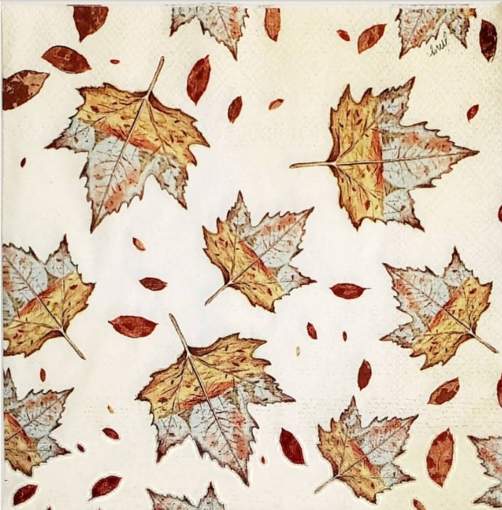 Fall Maple Leaf Luncheon Size Napkins