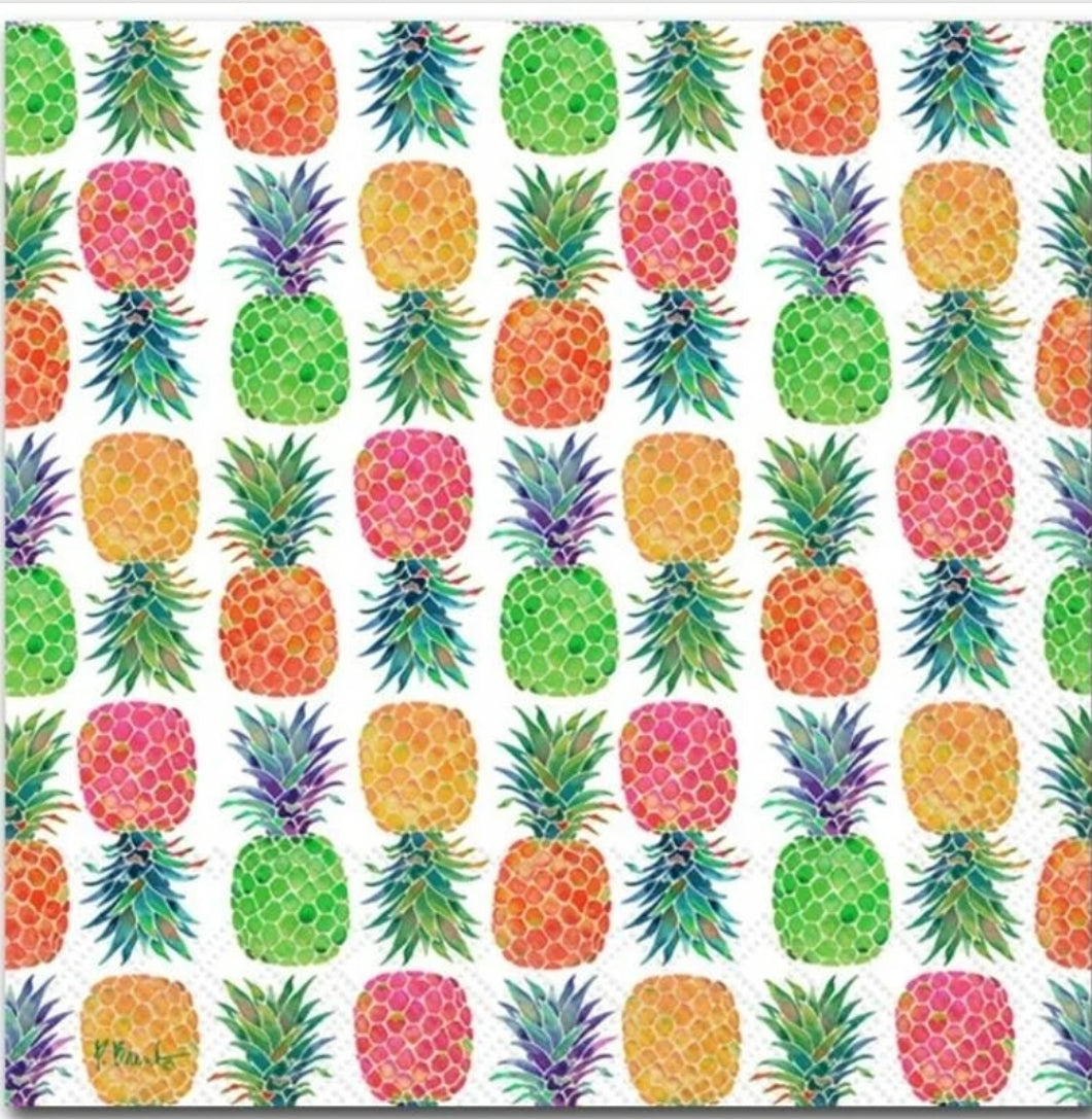 Pineapple Collage Cocktail Size Napkins