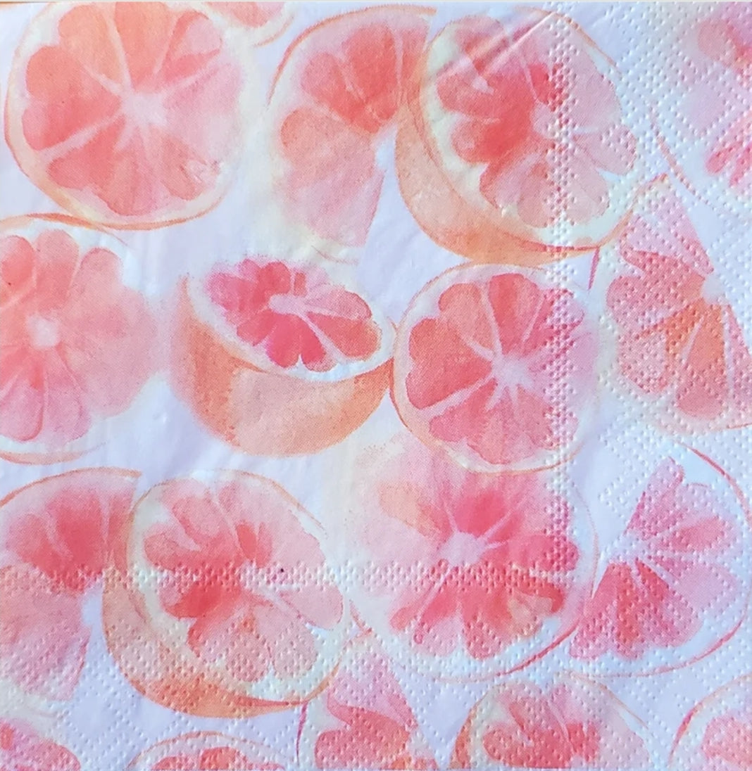 Grapefruit Cocktail Size Napkins whitefoxfinds