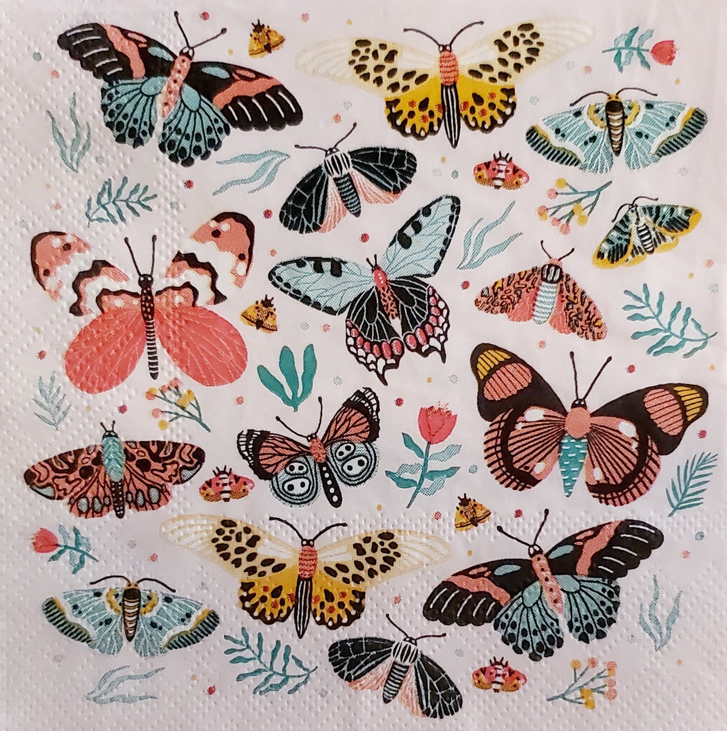 Butterfly Unique Cocktail Size Napkins