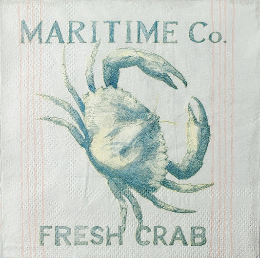 Crab Cocktail Size Napkins