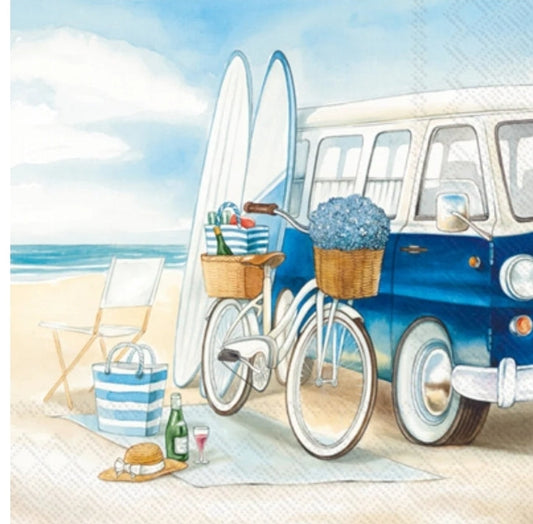 Surfing & Van Life Luncheon Size Napkins