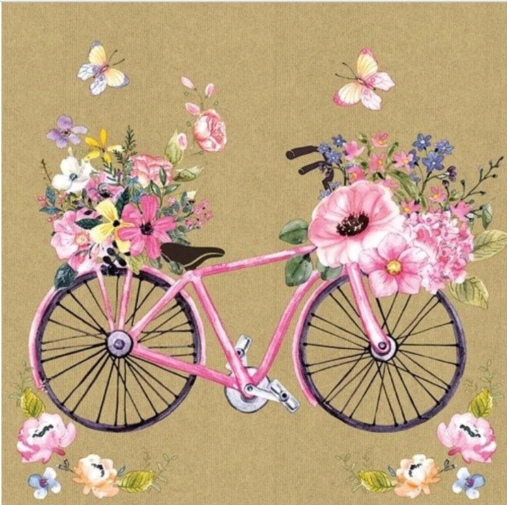 Bicycle Pretty Luncheon Size Napkins