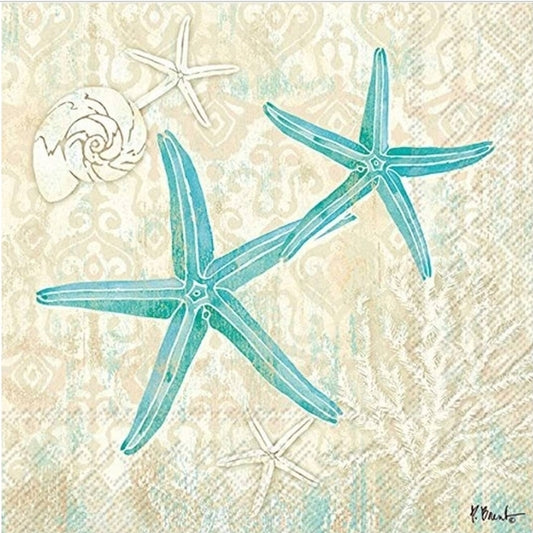 Starfish in Sand Cocktail Size Napkins