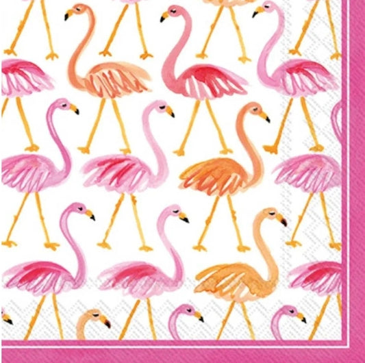 Flamingo Cocktail Size Napkins