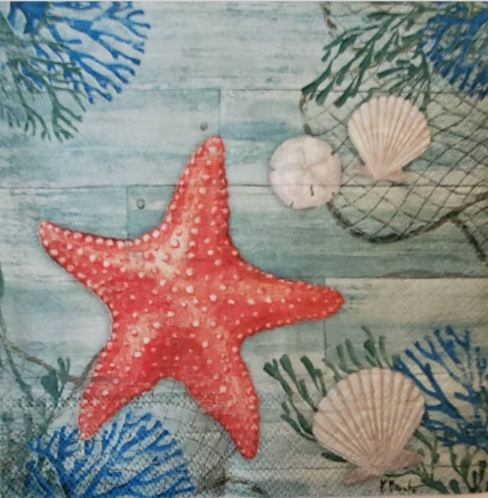 Starfish Cocktail Size Napkins