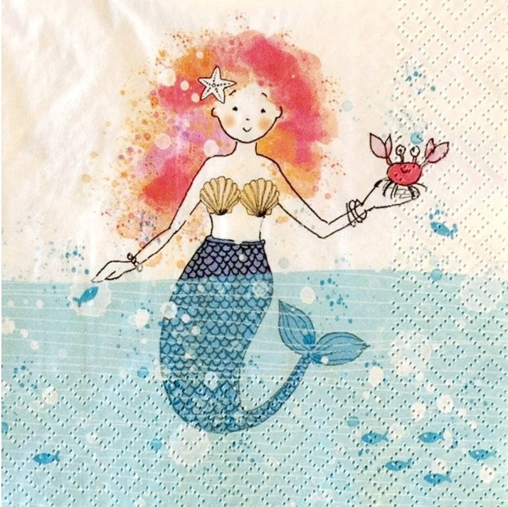 Mermaid Luncheon Size Napkins