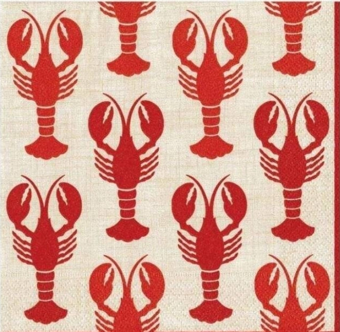 Lobster Cocktail Size Napkins