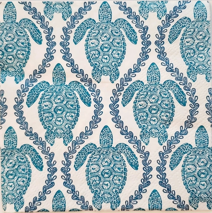 Turtle Repeat Cocktail Size Napkins