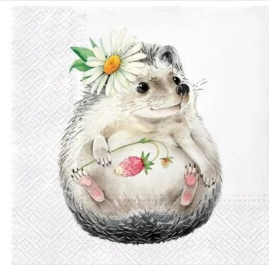 Hedgehog Luncheon Size Napkins