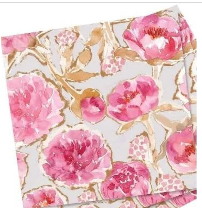 Pink Peony Cocktail Size Napkins