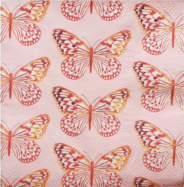 Butterflies Cocktail Size Napkins