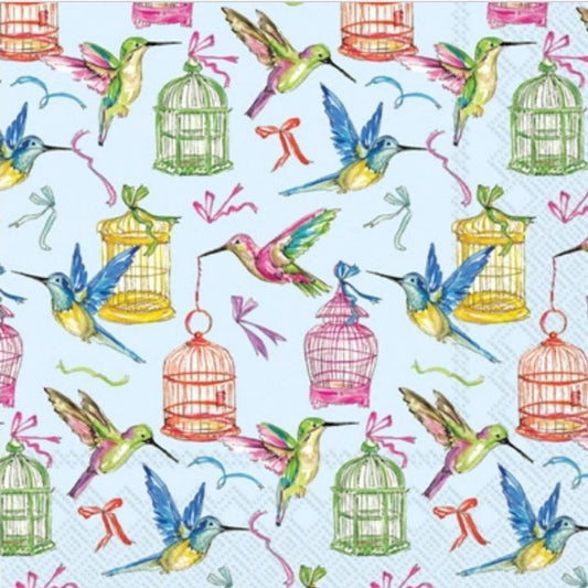 Birds & Birdcages Cocktail Size Napkins