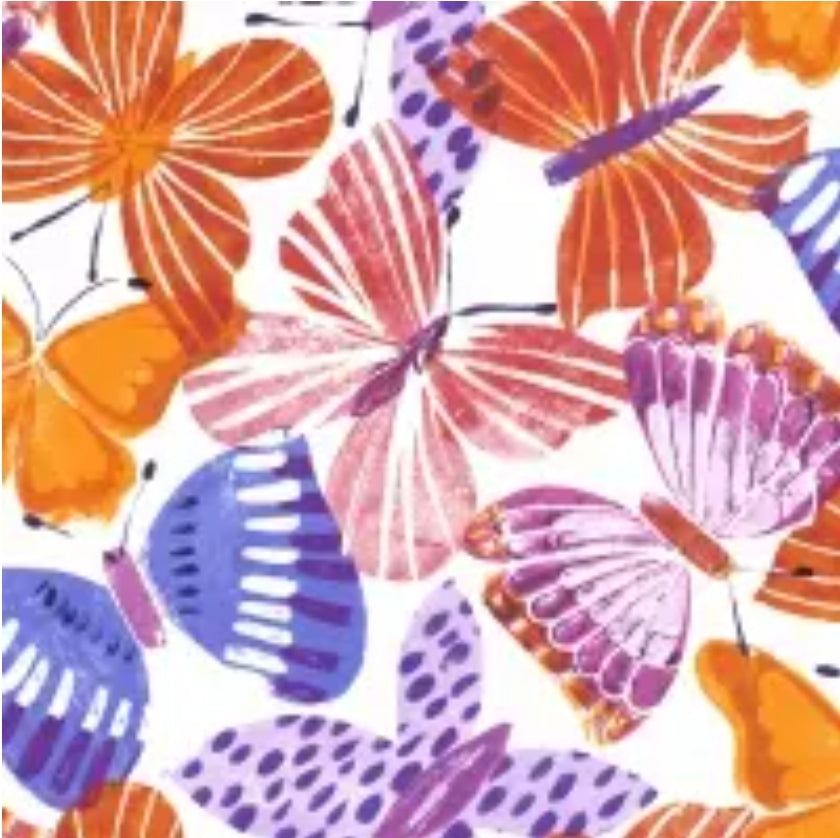 Orange Butterfly Cocktail Size Napkins