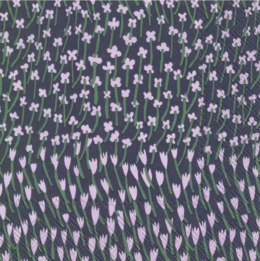 Lilac Meadow Cocktail Size Napkins