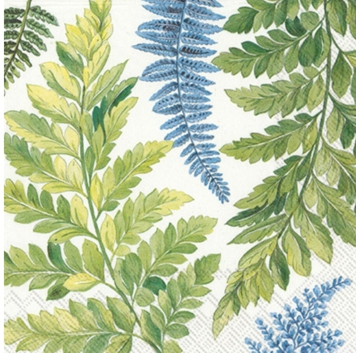 Fern Leaves Cocktail Size Napkins