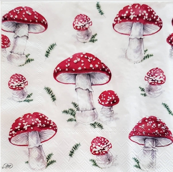 Mushroom Luncheon Size Napkins