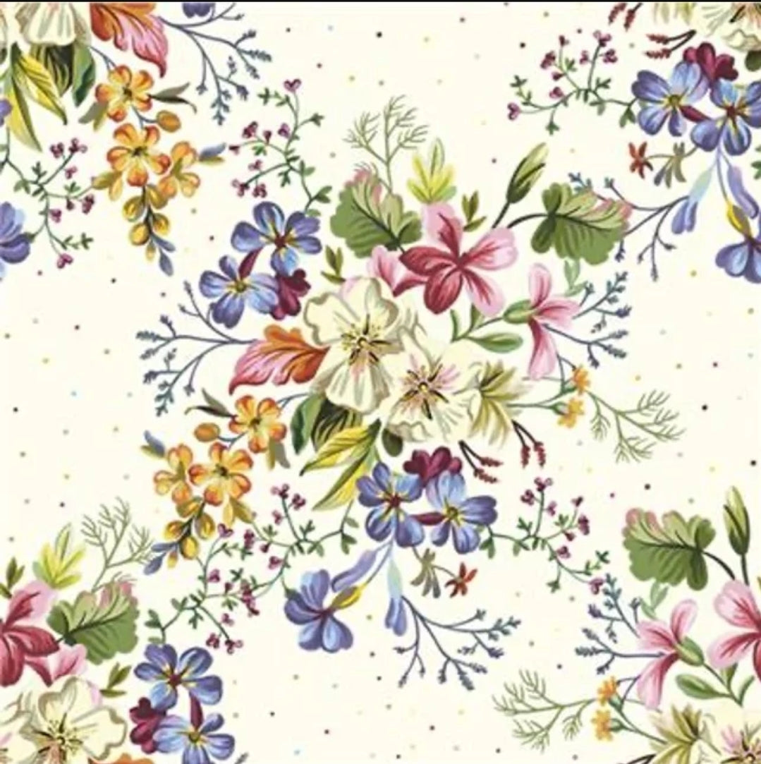 Flower Bouquet Luncheon Size Napkins