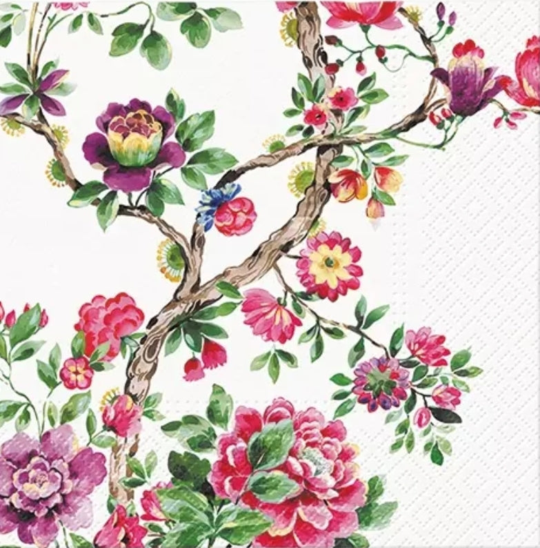 Flower & Branches Luncheon Size Napkins