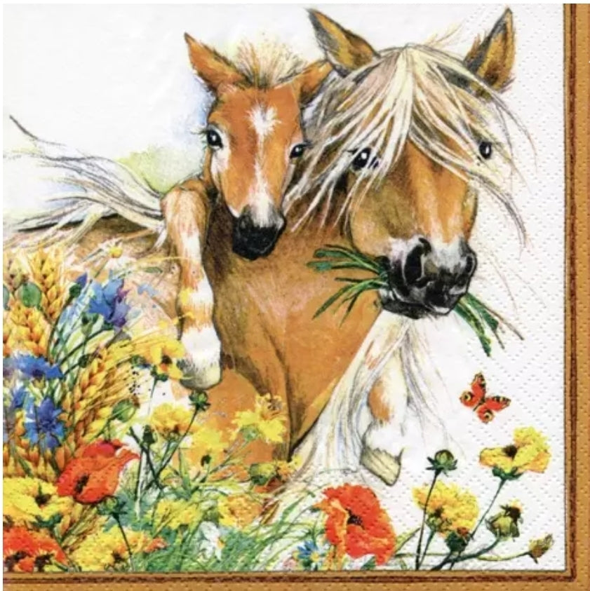 Horse Luncheon Size Napkins