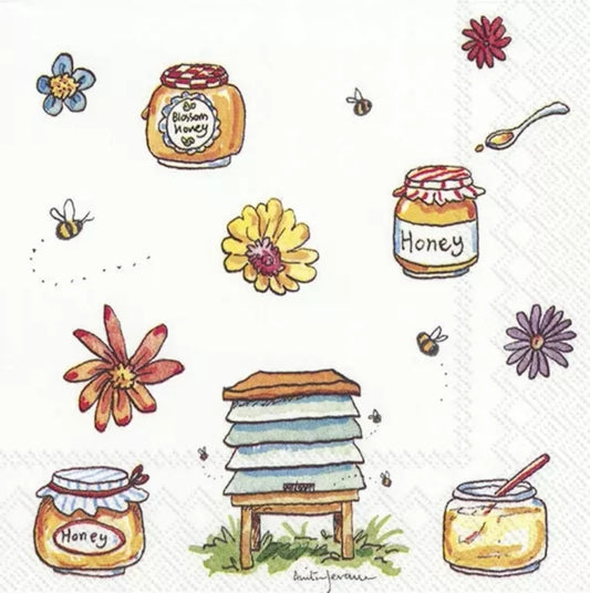 Bee & Honey Cocktail Size Napkins