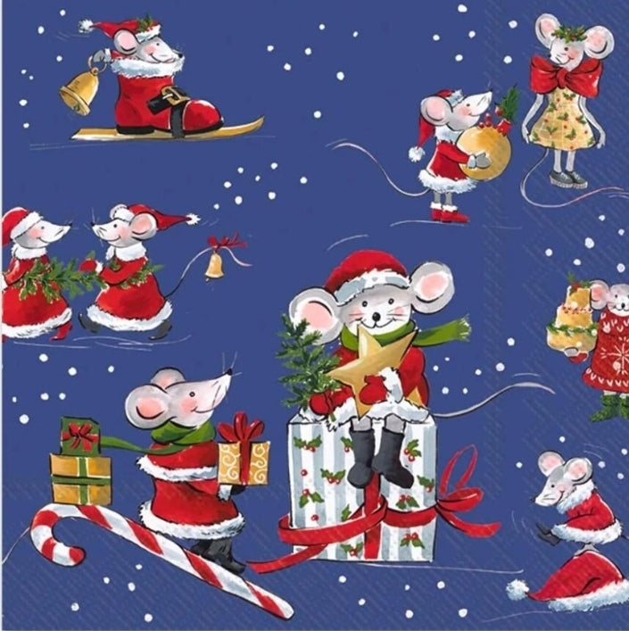 Christmas Mouse Luncheon Size Napkinss