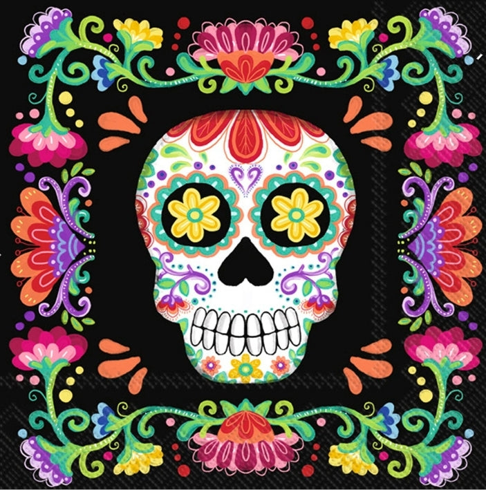 Skull de la Vida Cocktail Size Napkins