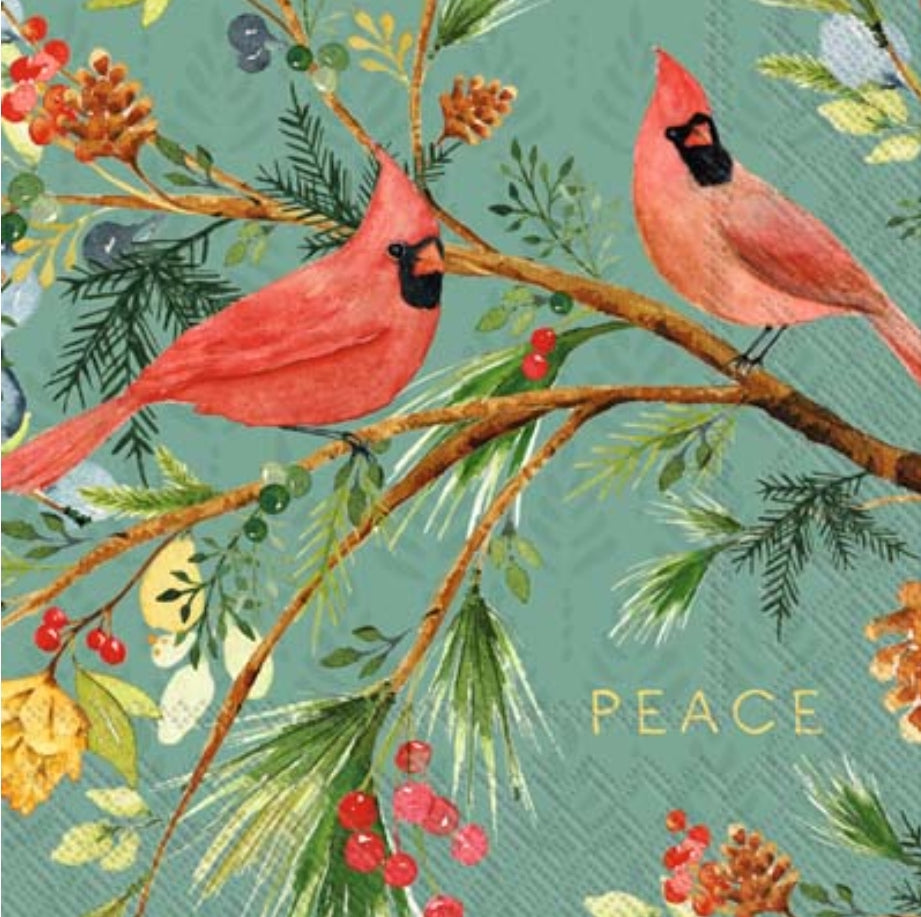 Cardinal Peace Cocktail Size Napkins