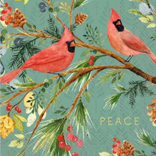 Cardinal Peace Cocktail Size Napkins