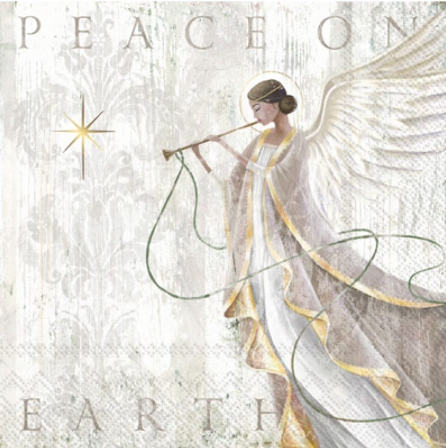 Peace on Earth Angel Cocktail Size Napkins