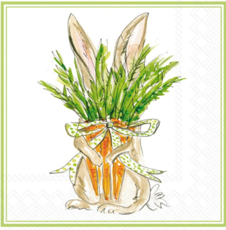 Bunny Rabbit Carrots Cocktail Size Napkins