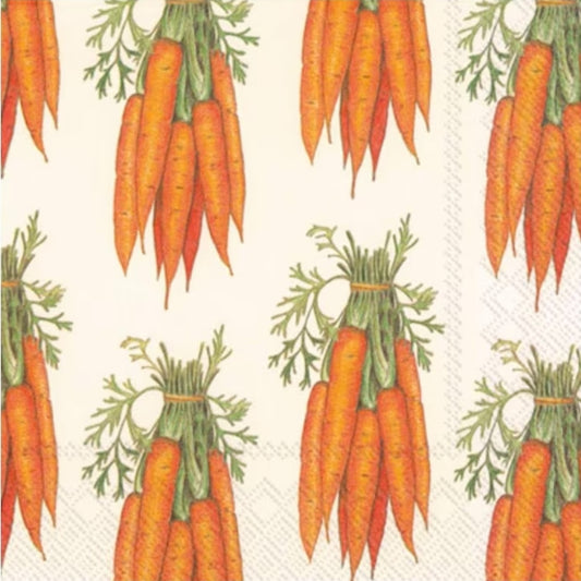 Carrot Bunches Luncheon Size Napkins