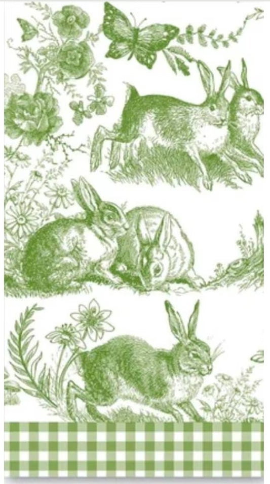 Easter Bunny Toile Guest Size Napkins