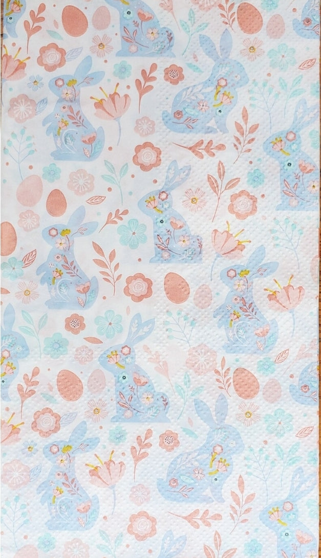 Easter Bunny Floral Collage Guest Size Napkins