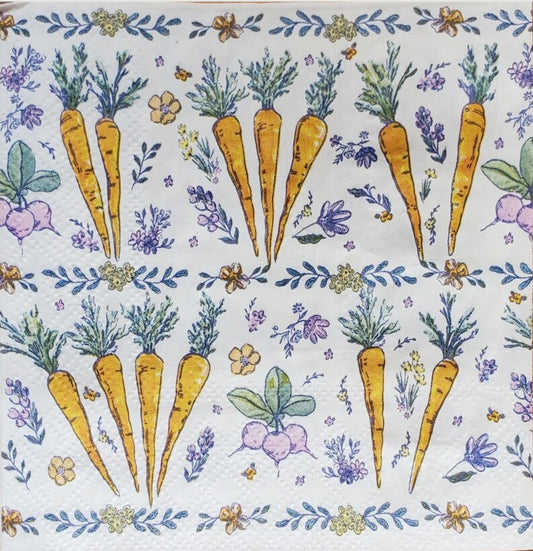 Carrots Garden Party Cocktail Size Napkins