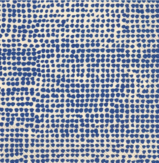 Blue Polka Dots Cocktail Size Napkins