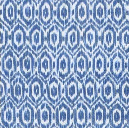 Blue & White Ikat Cocktail Size Napkins