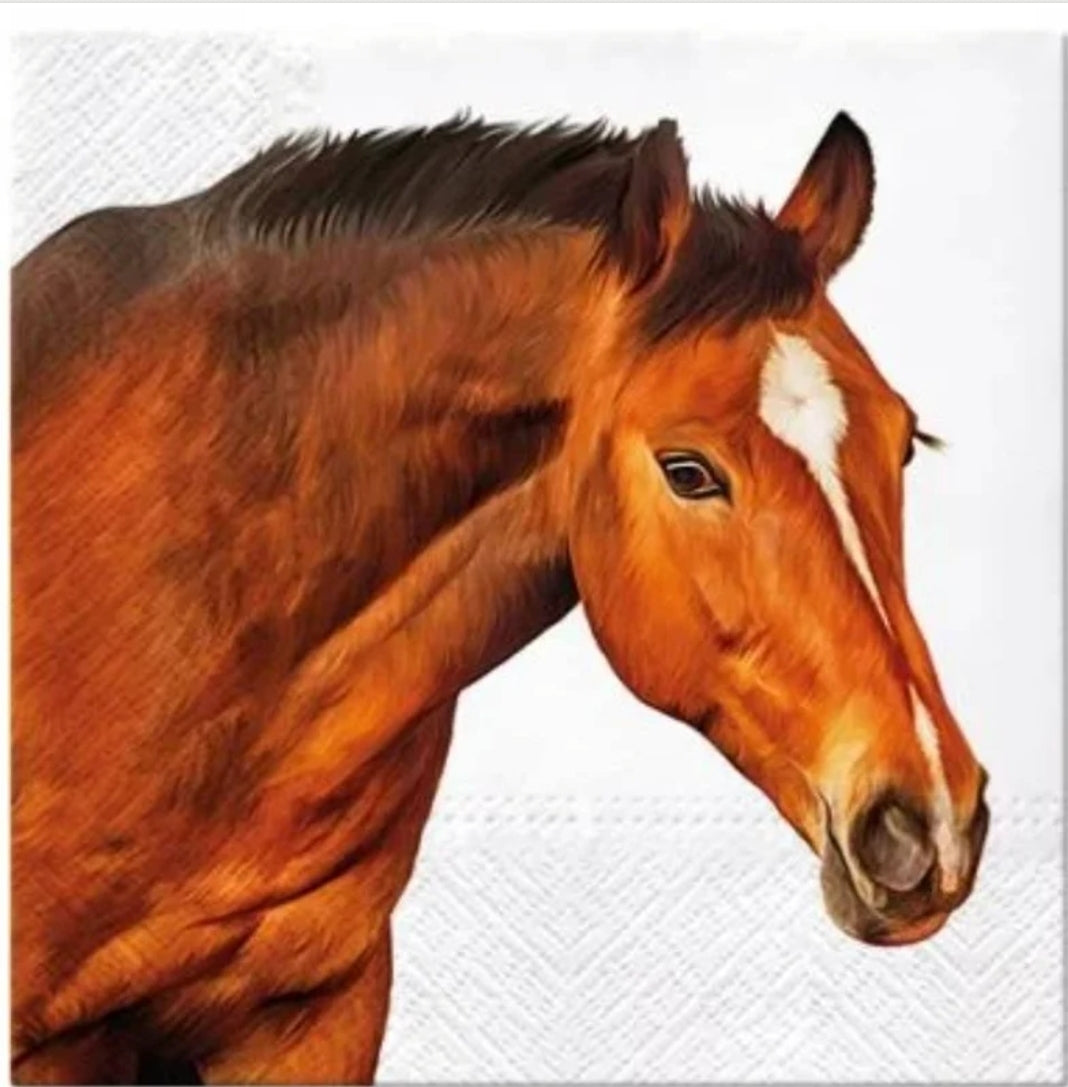 Horse & Foal Luncheon Size Napkins