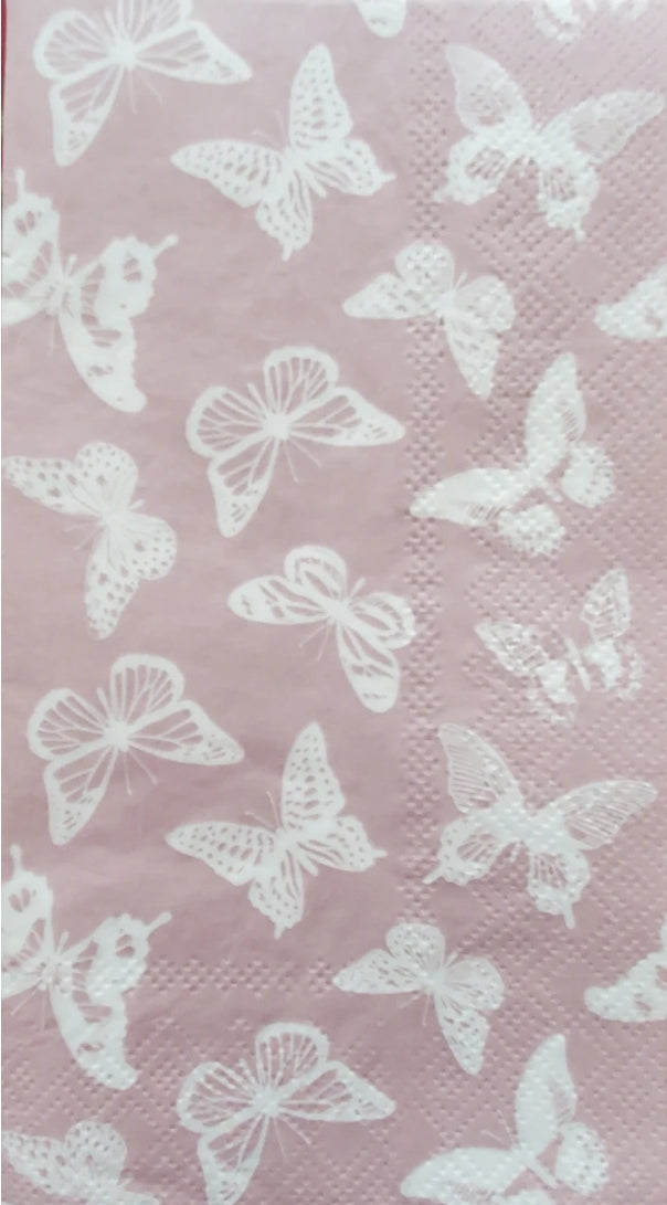 Butterfly Silhouette Guest Size Napkins