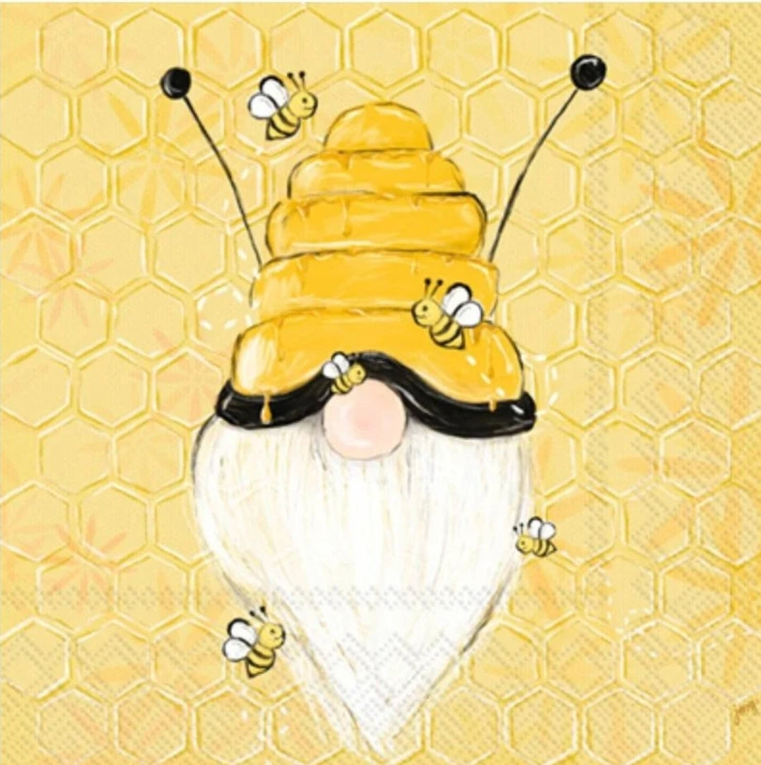 Bee Gnome Cocktail Size Napkins