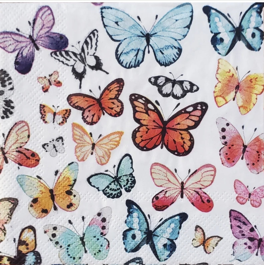 Butterfly Confetti Cocktail Size Napkins