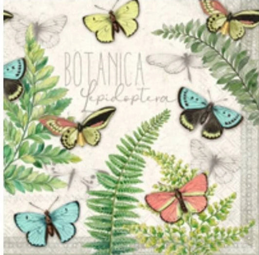 Butterfly & Fern Cocktail Size Napkins