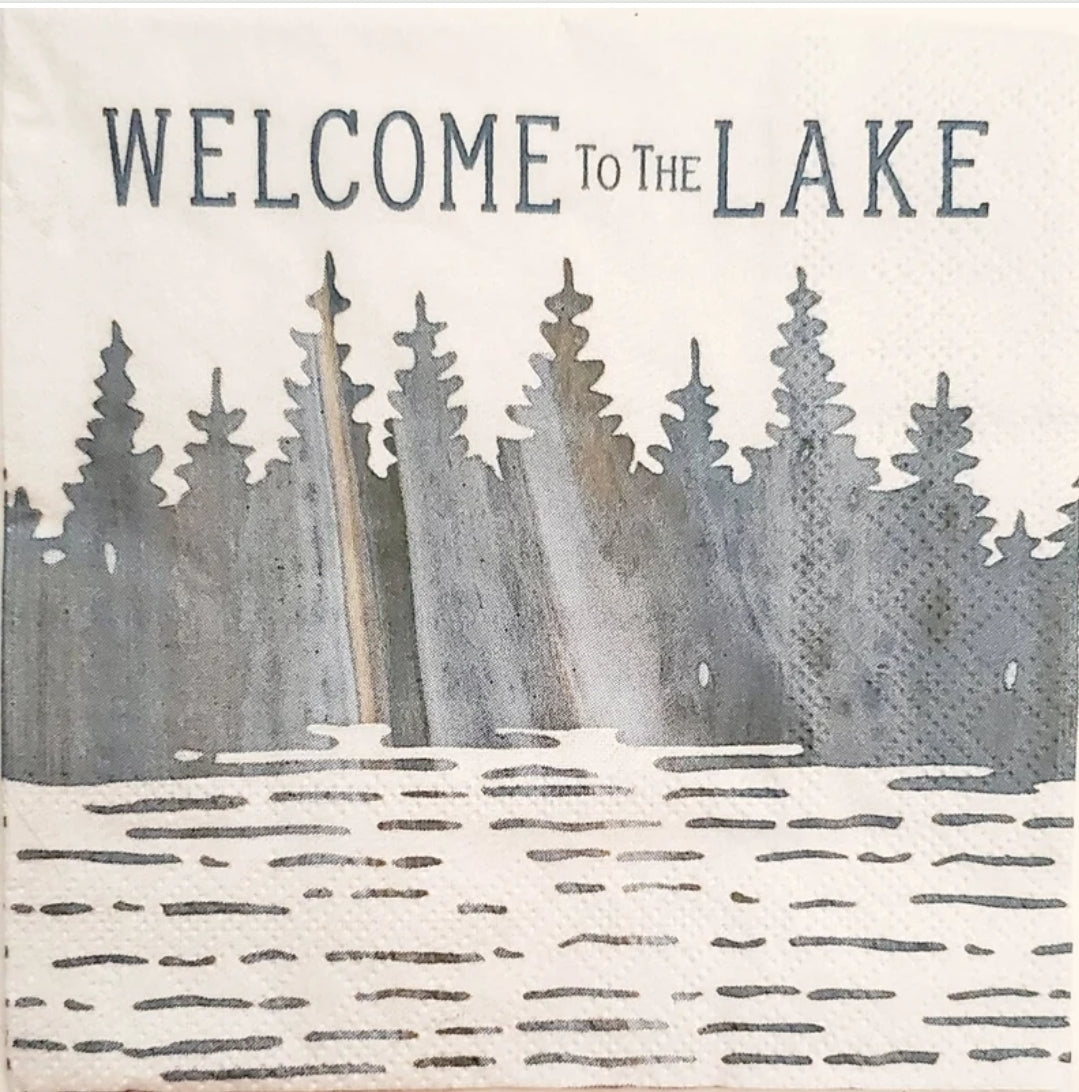 Lake Life Forest Cocktail Size Napkins