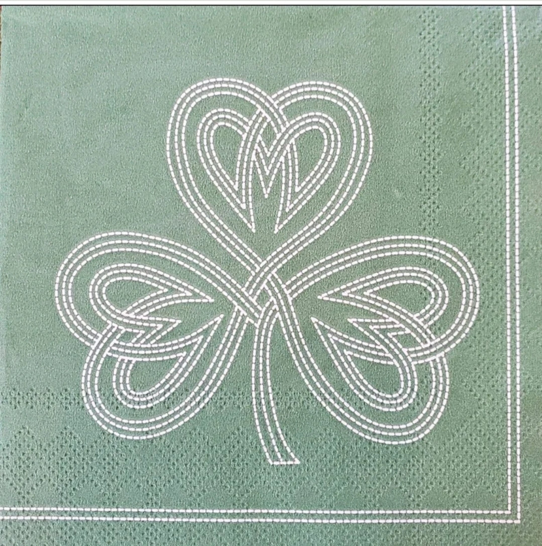 St.Patrick's Day Celtic Clover Cocktail Size Napkins