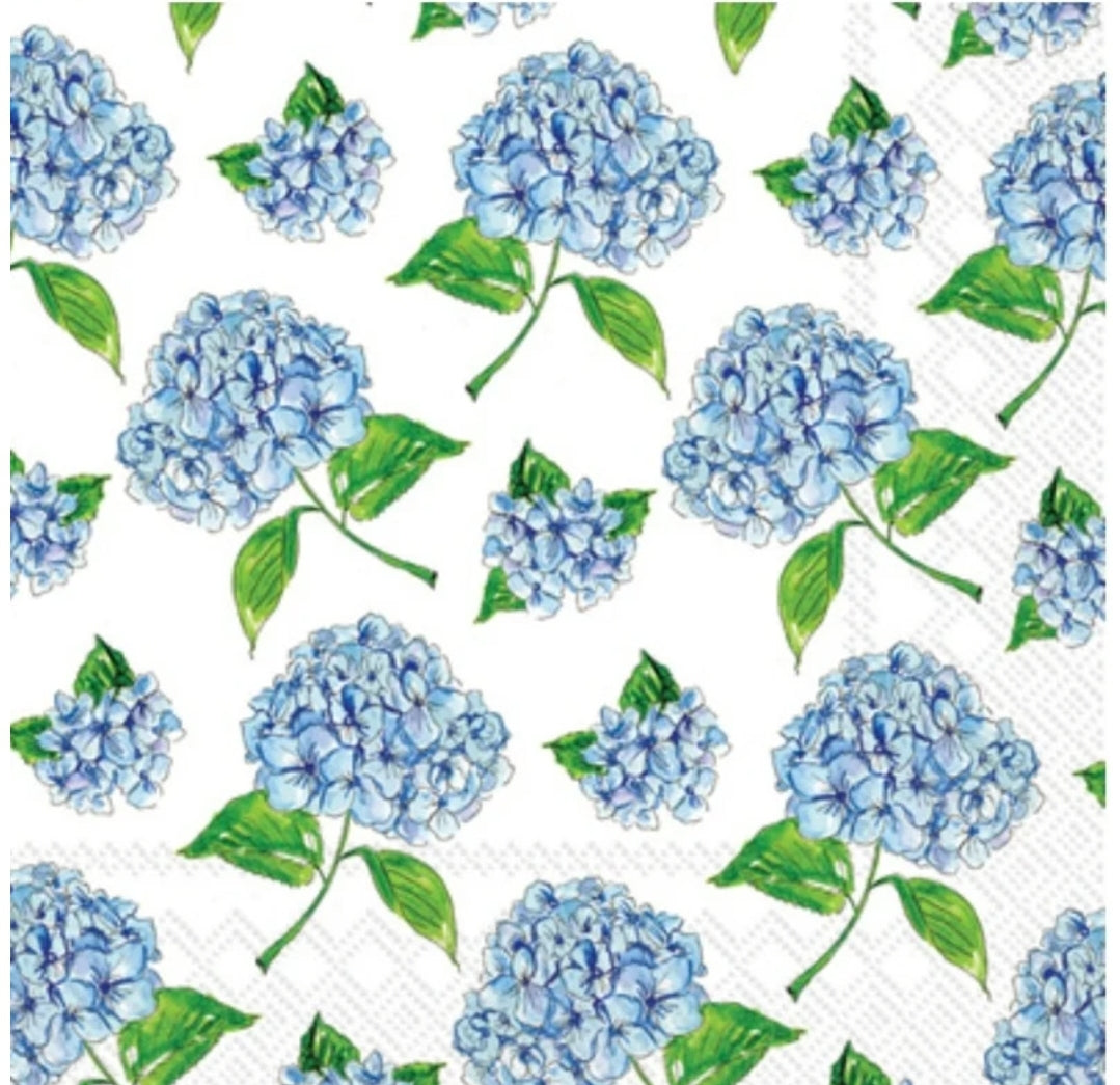 Hydrangea Flowers Luncheon Size Napkins