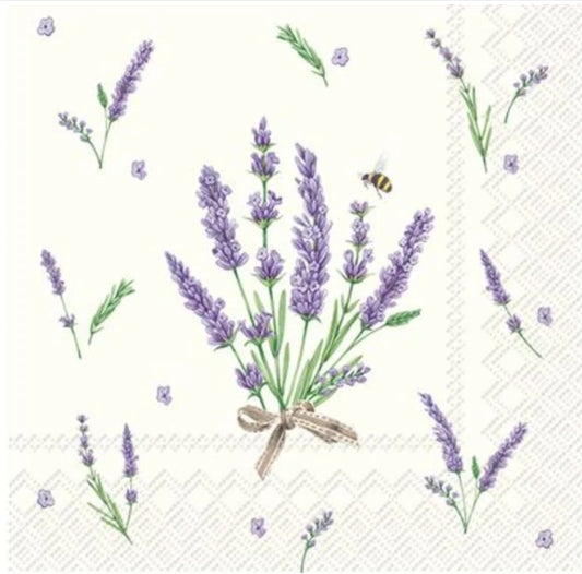 Lavender Bouquet Cocktail Size Napkins