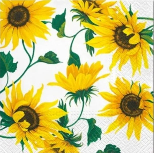 Sunflower Yellow Cocktail Size Napkins