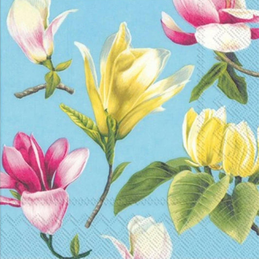 Tropical Flowers Cocktail Size Napkins