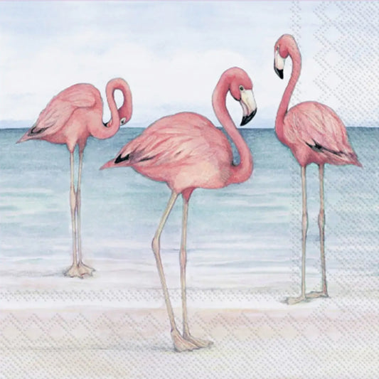 Flamingo Trio Cocktail Size Napkins