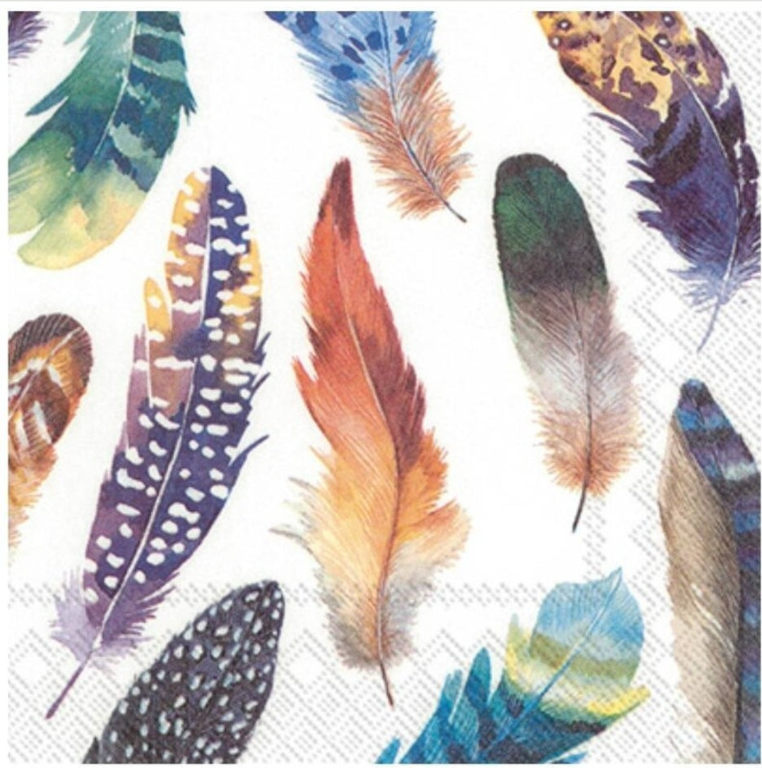 Feathers Cocktail Size Napkins